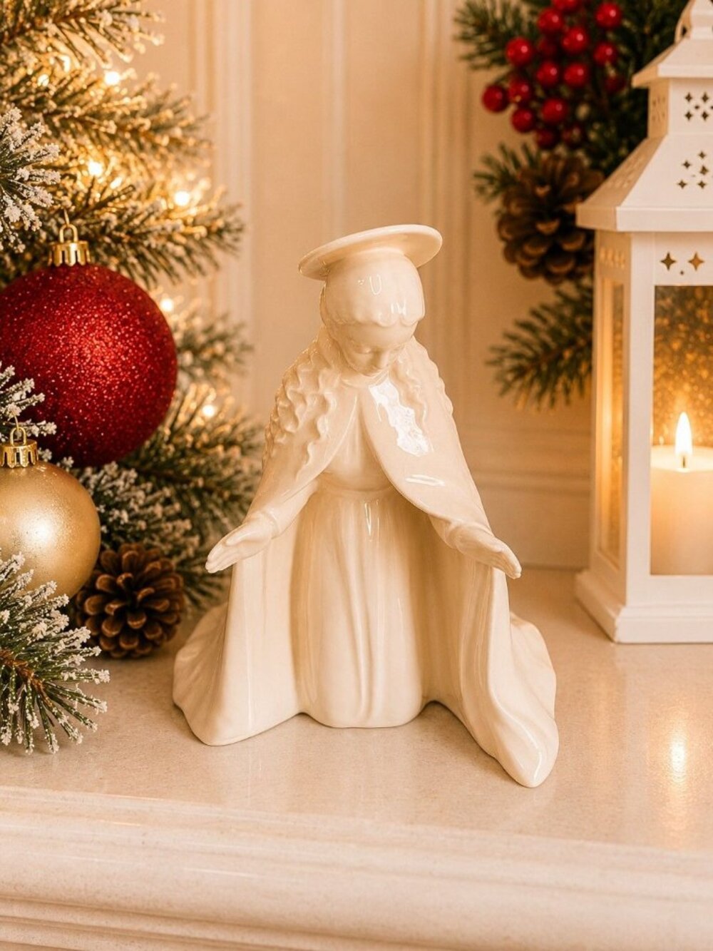 Vintage Goebel White Nativity Mary 214/A W Germany 1957 Replacement Figure 7"
